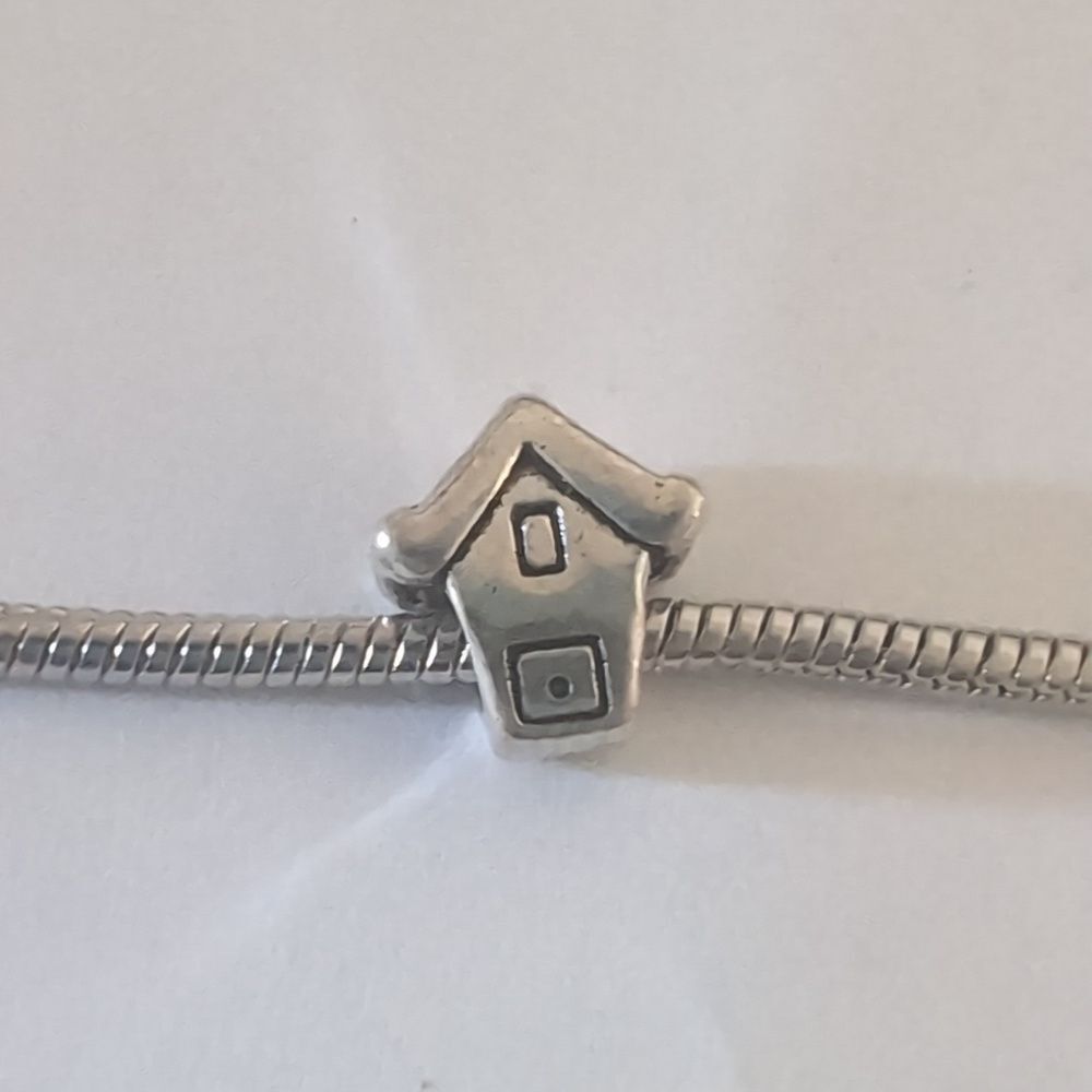 Silver Bird House Charm for Pandora Style Bracelet